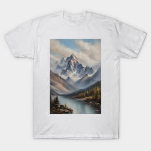 Travel Nature Oil Painting Art T-Shirt